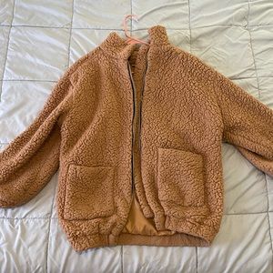 oversized teddy coat